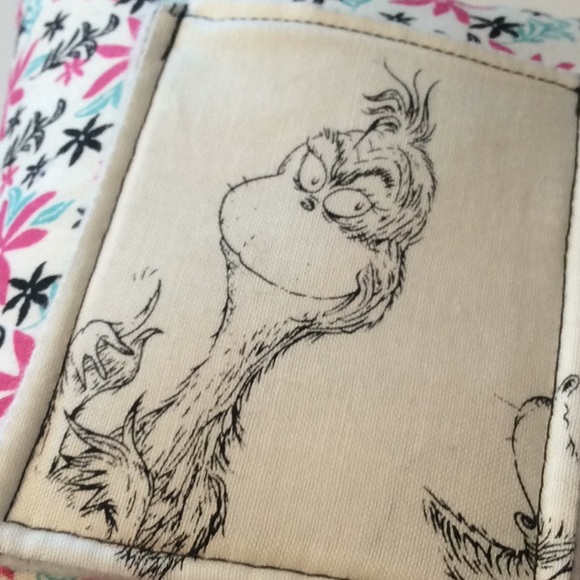 Handmade Grinch Character Tooth fairy floral pillow for girls - Picture 3 of 6